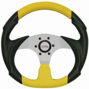 Volante Buggy Bugre Amarelo Fusca Pequeno 330mm + Cubo