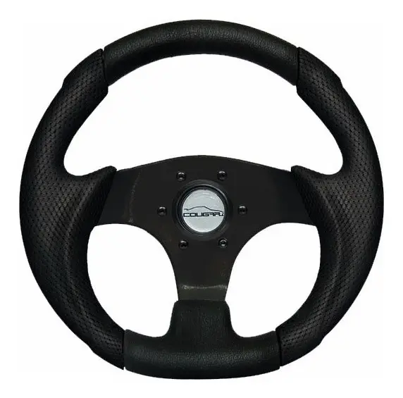 Volante Pequeno Cougar Mini Preto 28cm Universal + Cubo