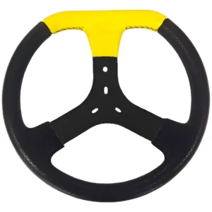Volante Kart Detalhe Amarelo 350mm Kart Mini Birel Mega