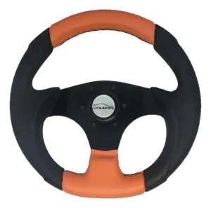 Volante Laranja Buggy Fusca Gol Vw Pequeno 28cm Sem Cubo
