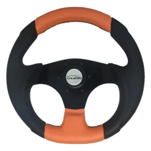 Volante Laranja Buggy Fusca Gol Vw Pequeno 28cm Sem Cubo