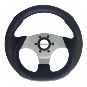 Volante Pequeno Cougar Mini Prata 28cm + Cubo Chevrolet Celta Corsa Monza Kadett