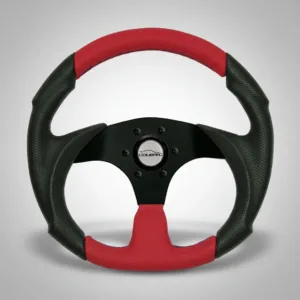 Volante Buggy Bugre Vermelho Fusca Vw / Chapa Black + Cubo