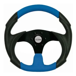 Volante Azul Chapa Black Cougar 33cm + Cubo Jeep Willys