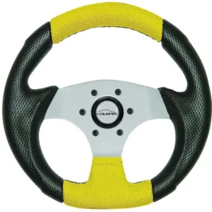 Volante Amarelo Fusca Pequeno 28cm + Cubo Buggy Bugre