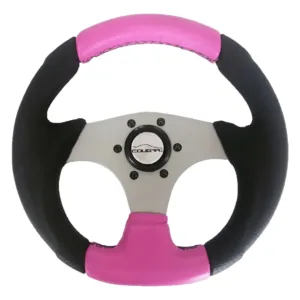 Volante Buggy Fusca Rosa Pink Pequeno 28 Cm + Cubo