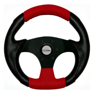 Volante Vermelho Buggy Fusca Pequeno Mini Black 28cm + Cubo