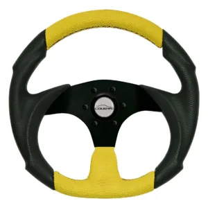 Volante Buggy Bugre Amarelo Fusca Vw / Chapa Black + Cubo
