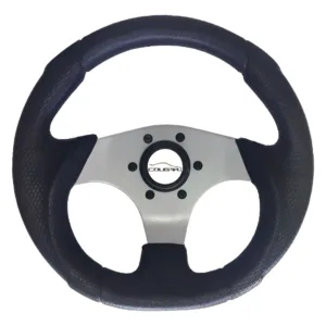 Volante Pequeno Cougar Mini Prata 28cm Fusca Buggy + Cubo