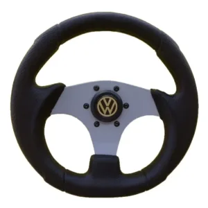 Volante Fusca Buggy Brasilia + Cubo Aluminio Escovado