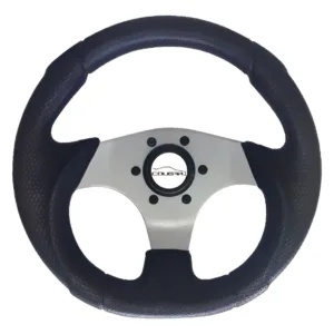 Volante Pequeno Cougar Mini Prata 28cm Fusca Buggy S/ Cubo