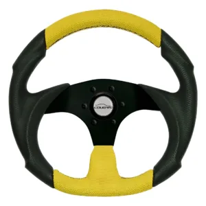Volante Esportivo Amarelo Black Fusca Buggy Gol S/ Cubo