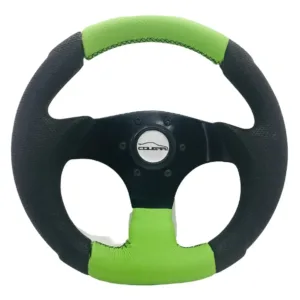Volante Verde Limão Buggy Fusca Pequeno Mini 28cm + Cubo