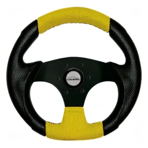 Volante Puma Fusca Buggy Amarelo Pequeno 28cm + Cubo