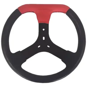 Volante Kart Vermelho Costurado 350mm Kart Mini Birel Mega