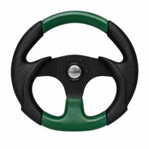 Volante Buggy Bugre Vw Verde Costurado Pequeno 330mm + Cubo